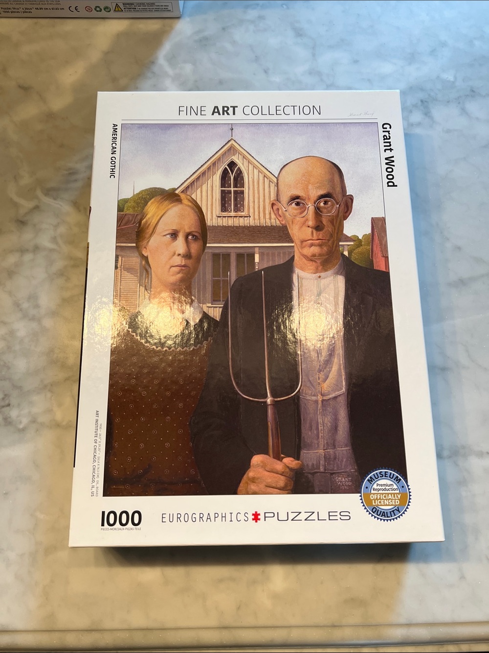 Eurographics fine art collection puzzle. Grant Wood. American Gothic.